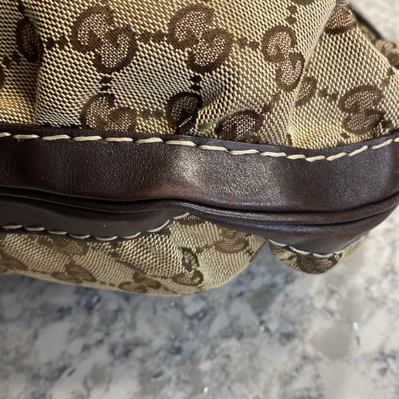 Gucci Queen Medium Hobo Handbag GG Brown Monogram Canvas/Leather - Picture 14 of 14